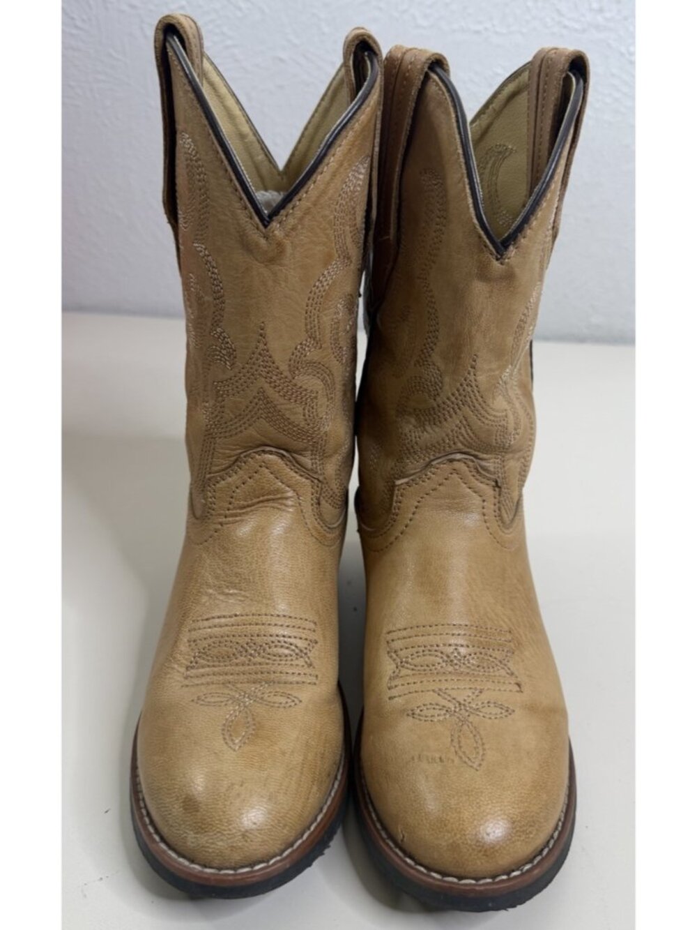 Cody James Youth Size 2 D Brown Cowboy Western Boots Leather GUC